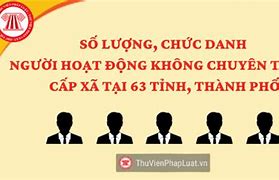 Chức Danh Người Hoạt Động Không Chuyên Trách Cấp Xã